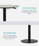 NOBI D80cm Adjustable Table-Grey - Image 7