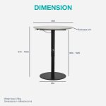 NOBI D80cm Adjustable Table-Grey - Image 6