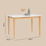 AMOS 4 Seater Dining Set-Blue Fabric - Image 8