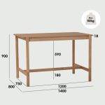 ARDON 2 And 4 Seater Wooden Bar Set-Natural - Image 9