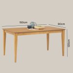 COMO 4 Seater Pet Friendly Fabric Dining Set-Natural - Image 6
