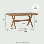 BARON 160cm Dining Table-Natural - Image 4