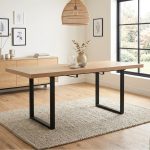 STANLEY 160+40cm Extension Dining Table-Oak