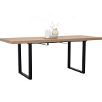 STANLEY 160+40cm Extension Dining Table-Oak - Image 3