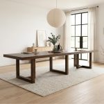 ZAVEN 360cm Mindy Veneer Dining Table-Cocoa