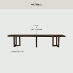 ZAVEN 360cm Mindy Veneer Dining Table-Cocoa - Image 4