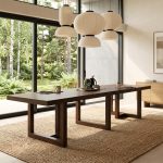 ZAVEN 360cm Mindy Veneer Dining Table-Cocoa - Image 2