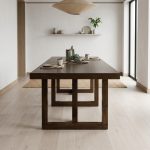 ZAVEN 360cm Mindy Veneer Dining Table-Cocoa - Image 3