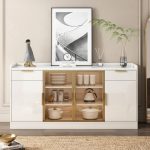 OPUS 150cm High Gloss Multi Purpose Cabinet- White