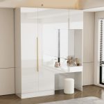TECTONIC High Gloss Modular Wardrobe-White - Image 2