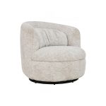 COROLLA 360-Degree Swivel Lounge Chair-Beige - Image 9