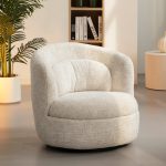 COROLLA 360-Degree Swivel Lounge Chair-Beige