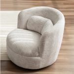 COROLLA 360-Degree Swivel Lounge Chair-Beige - Image 2