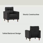 MAXIM 1 Seater Sofa-Black - Image 8