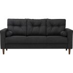 MAXIM 3 Seater Sofa-Black - Image 4