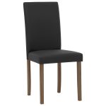 AMOS 4 Seater Dining Set-Black PU - Image 9