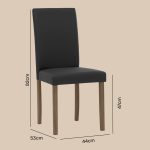 AMOS 4 Seater Dining Set-Black PU - Image 5