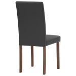 AMOS 4 Seater Dining Set-Black PU - Image 8