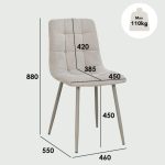 STELLA 2 Seater Triangle Dining Set-White Wash - Image 8