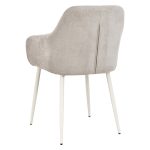 [Set of 2] CORDY Dining Arm Chair-Silk Grey - Image 3