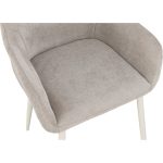 [Set of 2] CORDY Dining Arm Chair-Silk Grey - Image 4