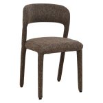 [Set of 2] ASTRO Full Fabric Dining Chair-Chestnut - Image 5