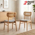 [Set of 2] KATO Dining Chair-Natural