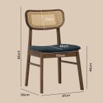 [Set of 2] KATO Dining Chair-Cocoa - Image 7