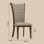 [Set of 2] SURIA Dining Chair-Brown - Image 5