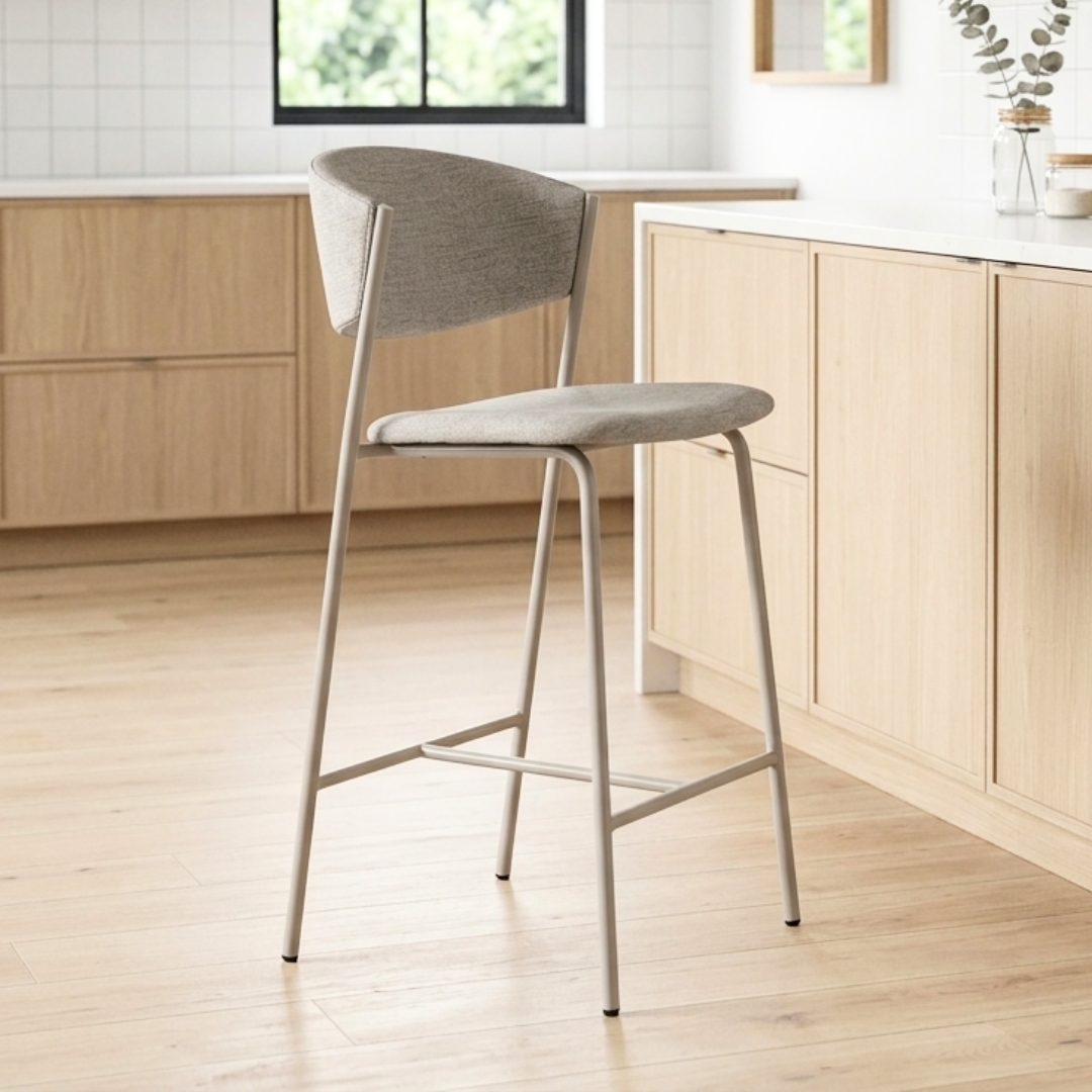 248027 MAIN KOBY 24" Metal Bar Chair-Grey - Image 1