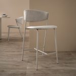 KOBY 24" Metal Bar Chair-Grey - Image 2
