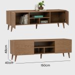 INGLEWOOD 150cm TV Cabinet-Oak - Image 3