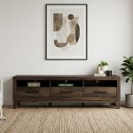 BRAVO 160cm 3 Drawers TV Cabinet-Walnut - Image 2