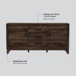 BRAVO 160cm Multi Storage Sideboard-Walnut - Image 9