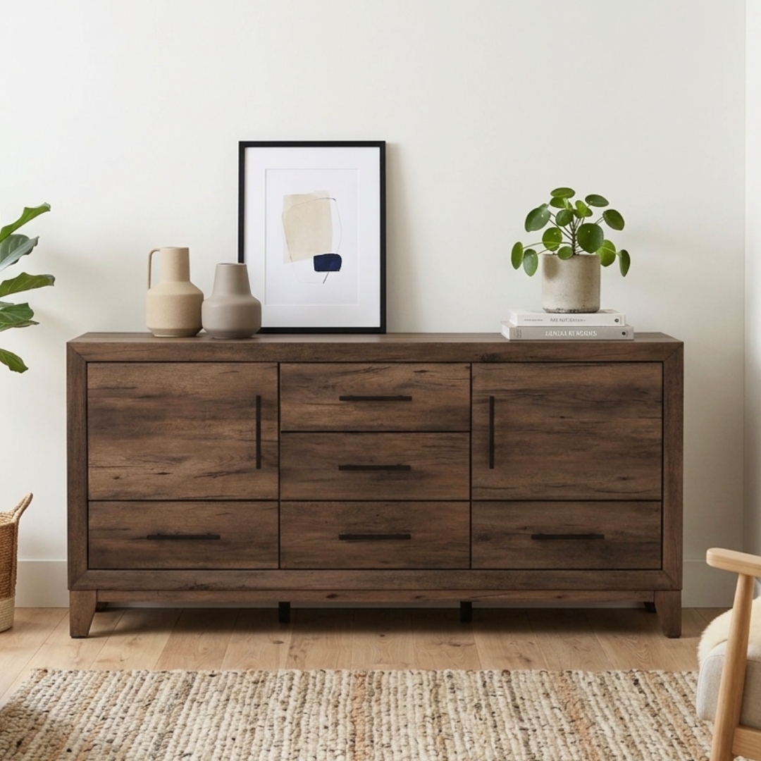 345082 BRAVO-2 BRAVO 160cm Multi Storage Sideboard-Walnut - Image 1