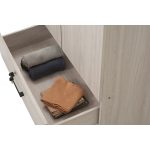 DUBLIN 2 Door 2 Drawer Wardrobe With Key Lock- Light Oak - Image 2