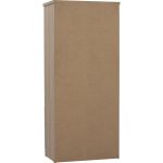 DUBLIN 2 Door 2 Drawer Wardrobe With Key Lock- Dark Oak - Image 9
