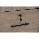 DUBLIN 2 Door 2 Drawer Wardrobe With Key Lock- Dark Oak - Image 10