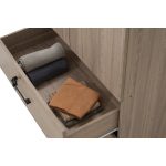 DUBLIN 2 Door 2 Drawer Wardrobe With Key Lock- Dark Oak - Image 14