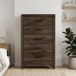 BRAVO 5 Drawer Chest-Walnut