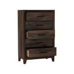 BRAVO 5 Drawer Chest-Walnut - Image 9