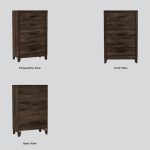BRAVO 5 Drawer Chest-Walnut - Image 5