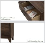 BRAVO 6 Drawer Chest Dresser-Walnut - Image 8