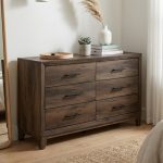 BRAVO 6 Drawer Chest Dresser-Walnut - Image 2