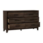 BRAVO 6 Drawer Chest Dresser-Walnut - Image 3