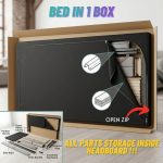 FLULLY Queen Size Bed-Grey - Image 3