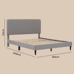 FLULLY Queen Size Bed-Grey - Image 4