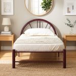 ROBERT Single Size Metal Bed Frame-Maroon