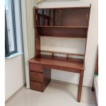 TOBI 120cm Wooden Study Desk With Hutch-Walnut - Image 5