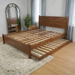 ALEXANDER Solid Wood Queen & King Pull Out Bed-Walnut - Image 6